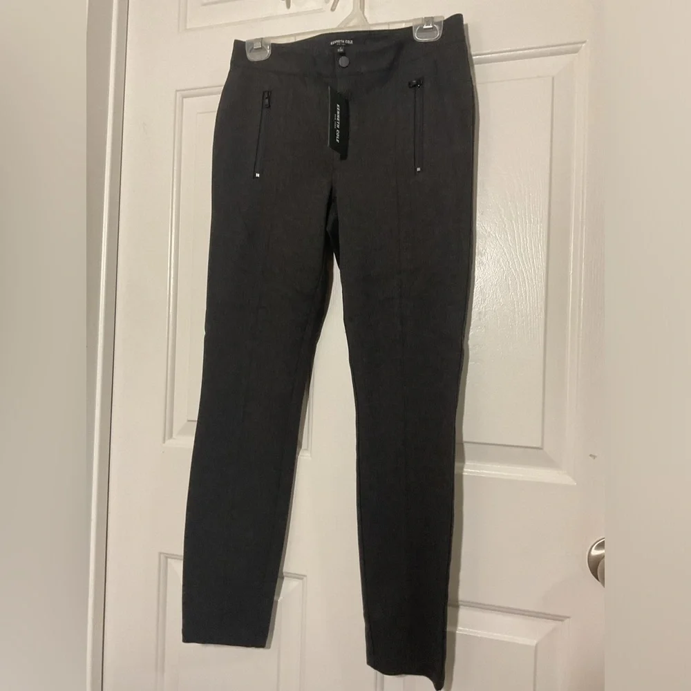 Kenneth Cole New York Grey Casual Pants Size 4 Zip Pocket NWT - Picture 11 of 11
